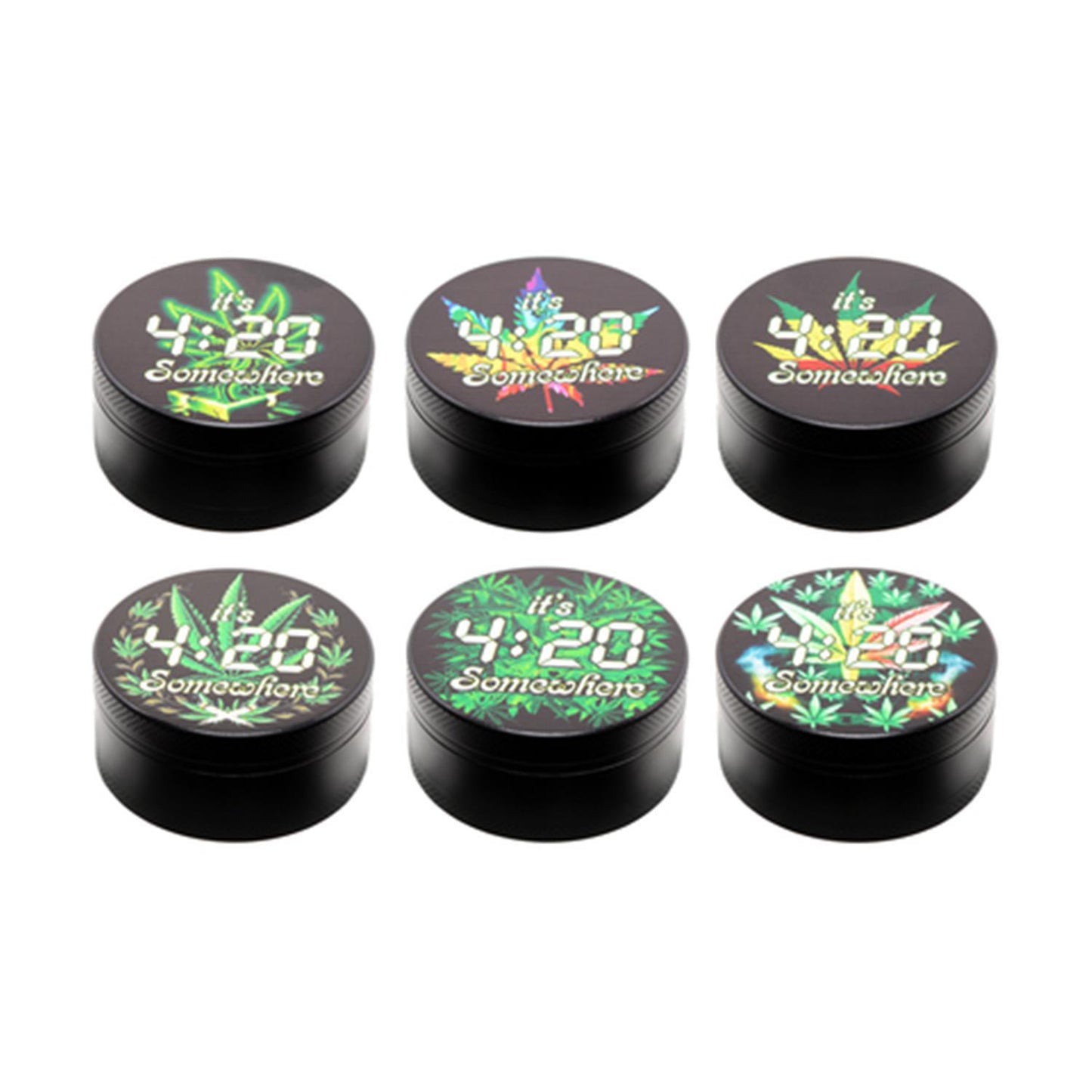 Atomic Metal Grinder 3-teilig - 50mm - Cannabis