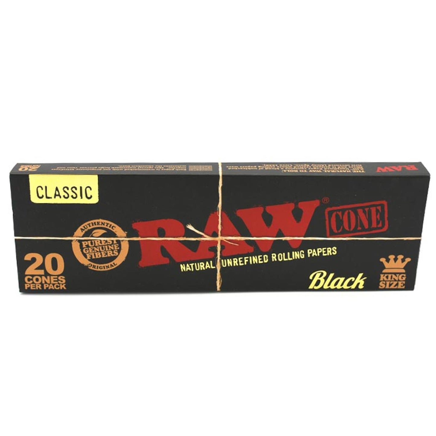 RAW Black PreRolled Cones King Size 20er Pack
