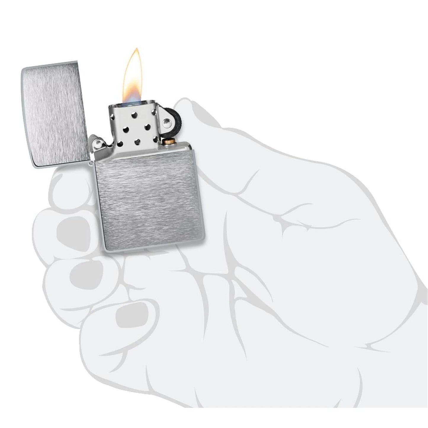 Zippo Benzinfeuerzeug BRUSHED CHROME Zippo