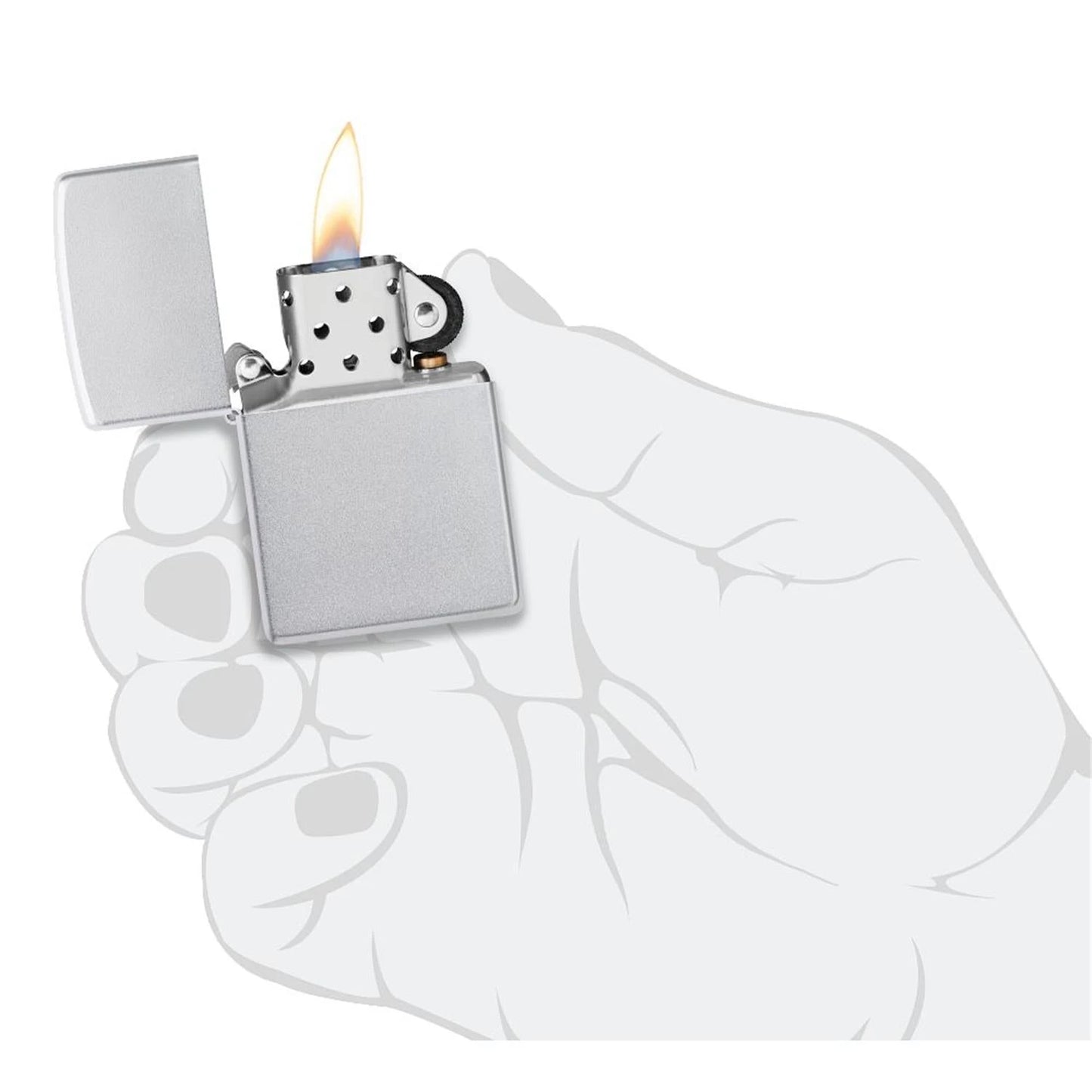 Zippo Benzinfeuerzeug SATIN CHROME Zippo