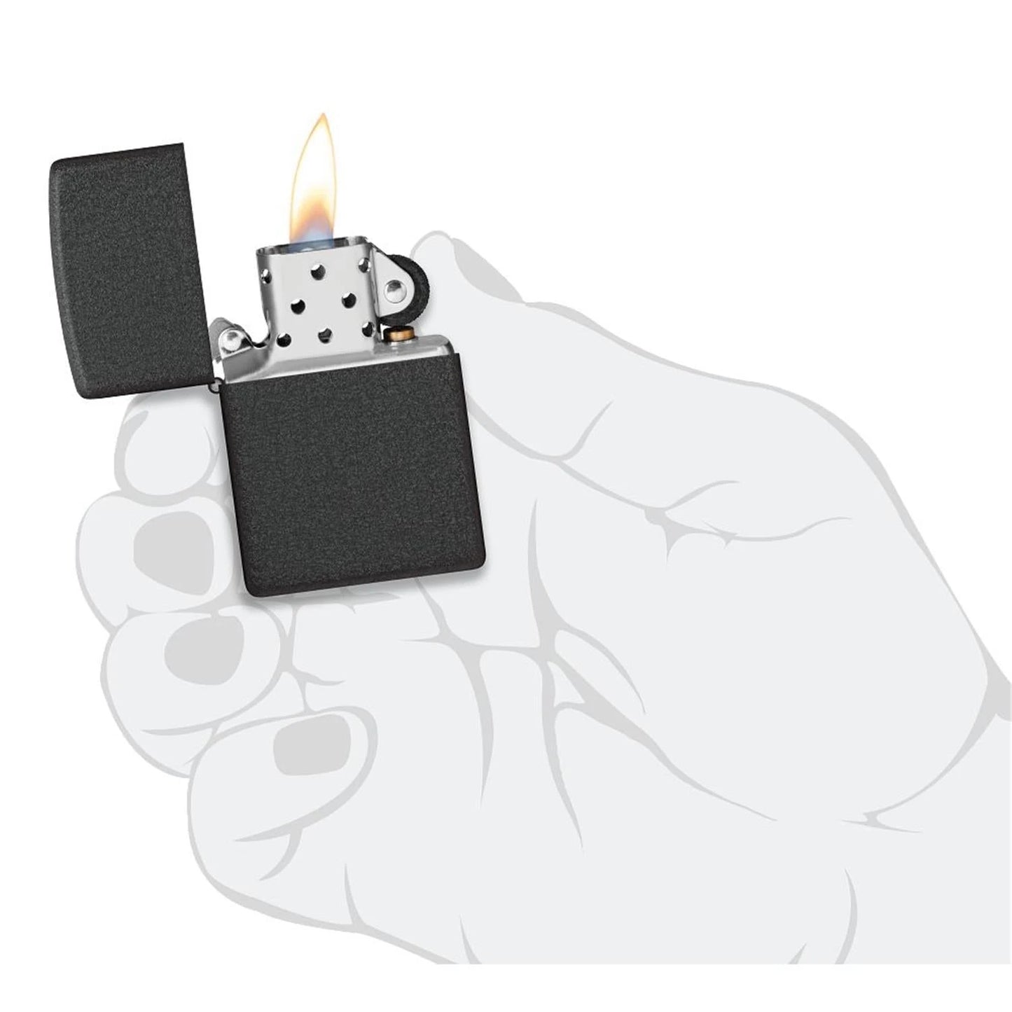 Zippo Benzinfeuerzeug BLACK CRACKLE Zippo