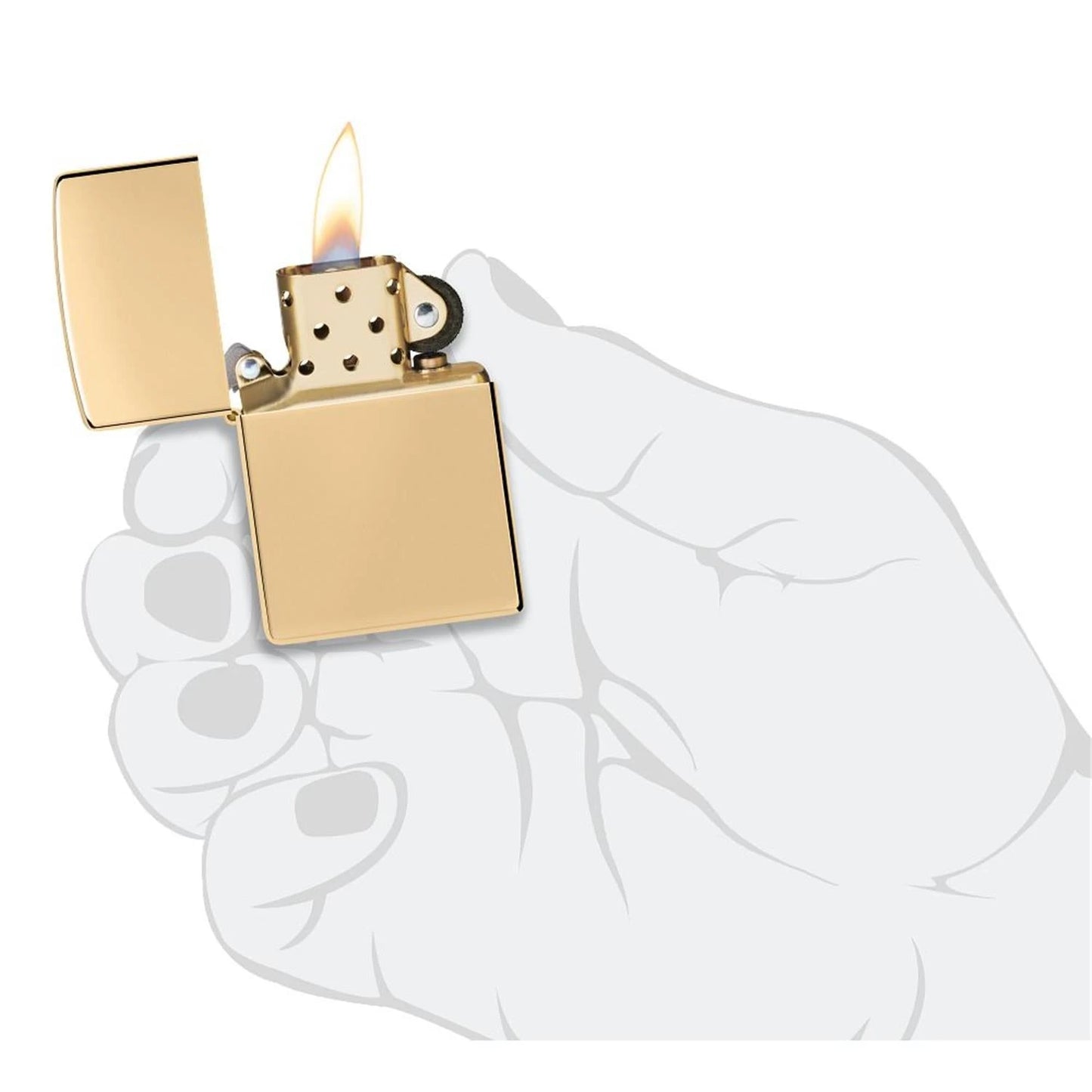 Zippo Benzinfeuerzeug BRASS HIGH POLISHED Zippo