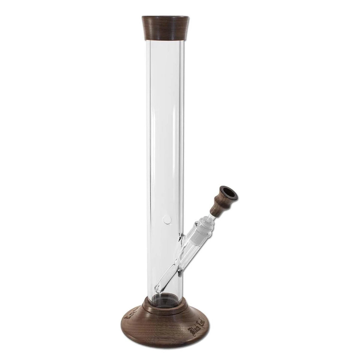 Black Leaf Woody Zylinderbong Mundstück Walnuss | H: 44cm, Ø: 50mm, Schl.: 18,8, 14,5 & 10mm Black Leaf