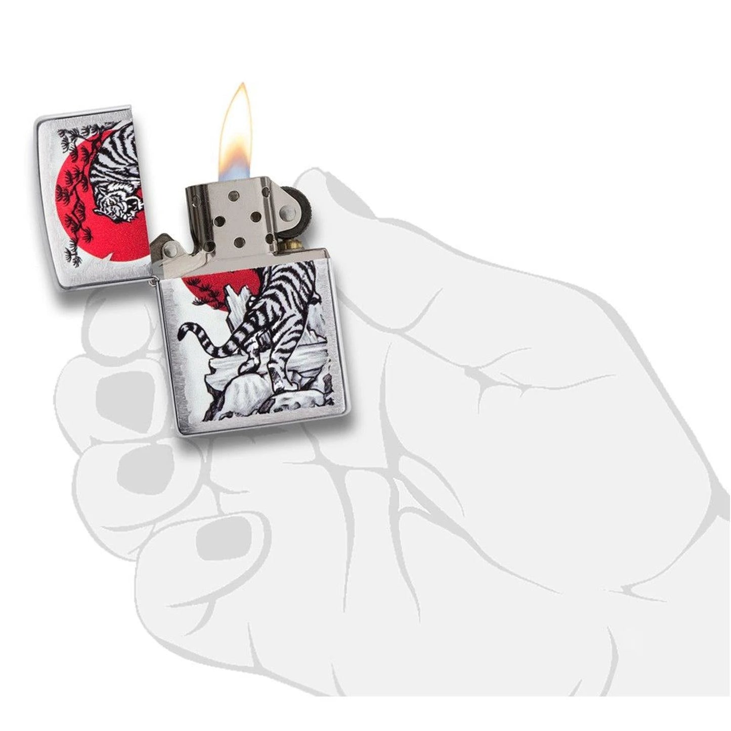 Zippo Benzinfeuerzeug Japan Tiger (200 Asian Tiger Design) Zippo