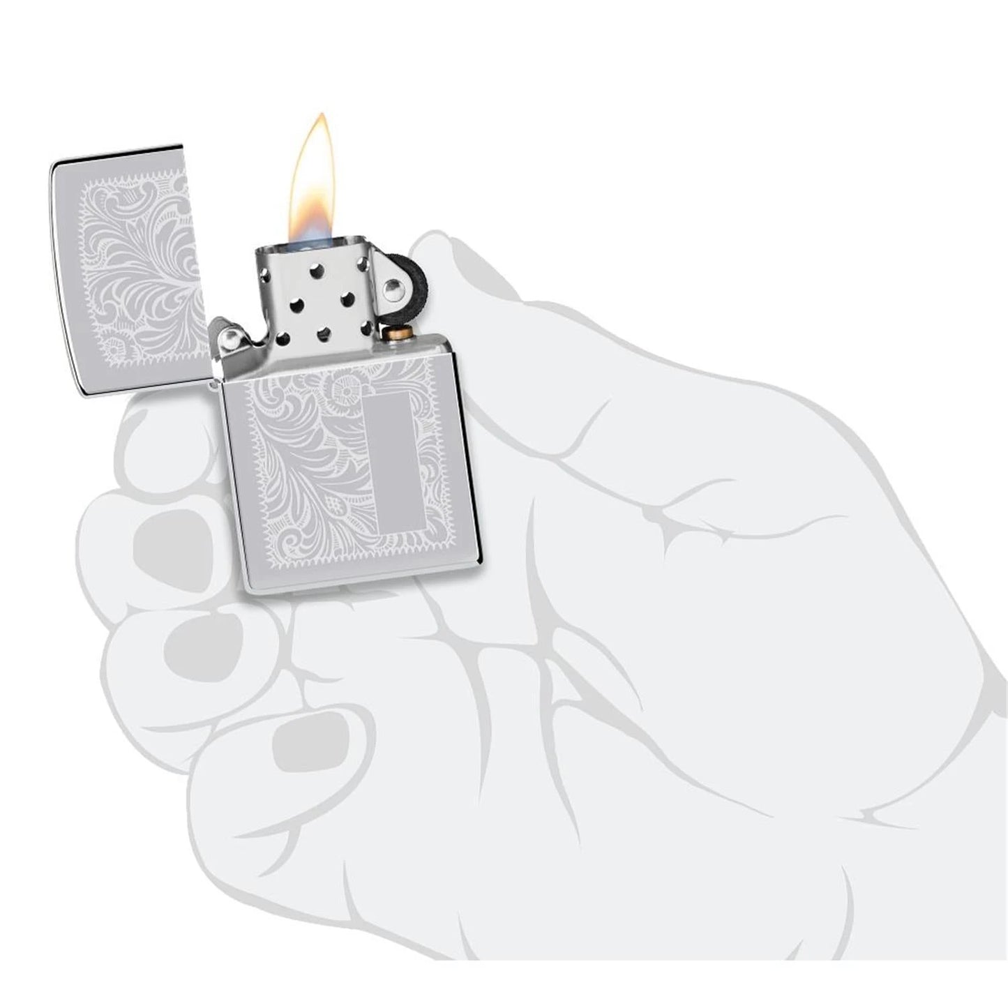 Zippo Benzinfeuerzeug VENETIAN CHROME Zippo