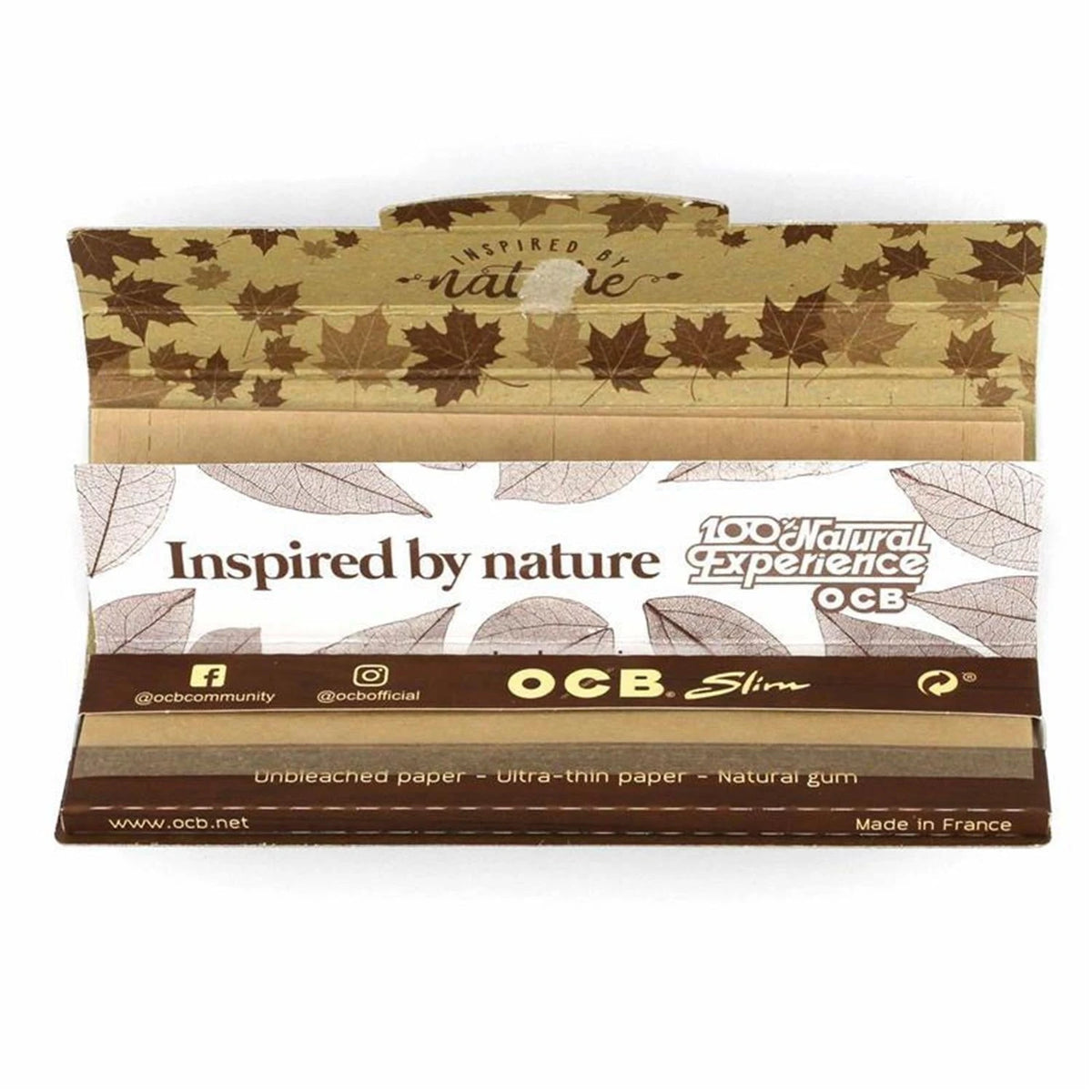 OCB Virgin King Size Slim Papers + Filter Tips Slim unbleached OCB