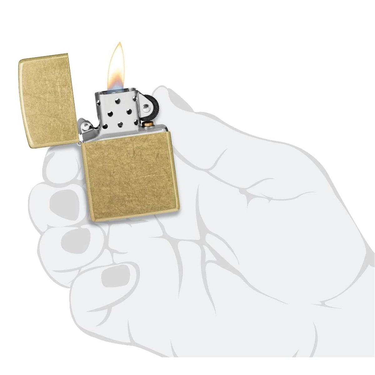 Zippo Benzinfeuerzeug Street Brass Zippo