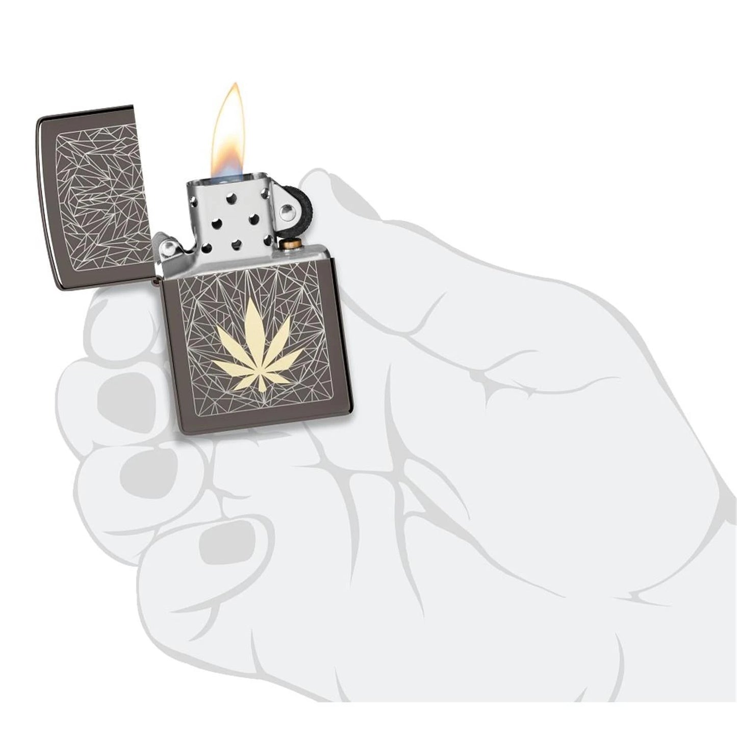 Zippo Benzinfeuerzeug Cannabis Design Zippo