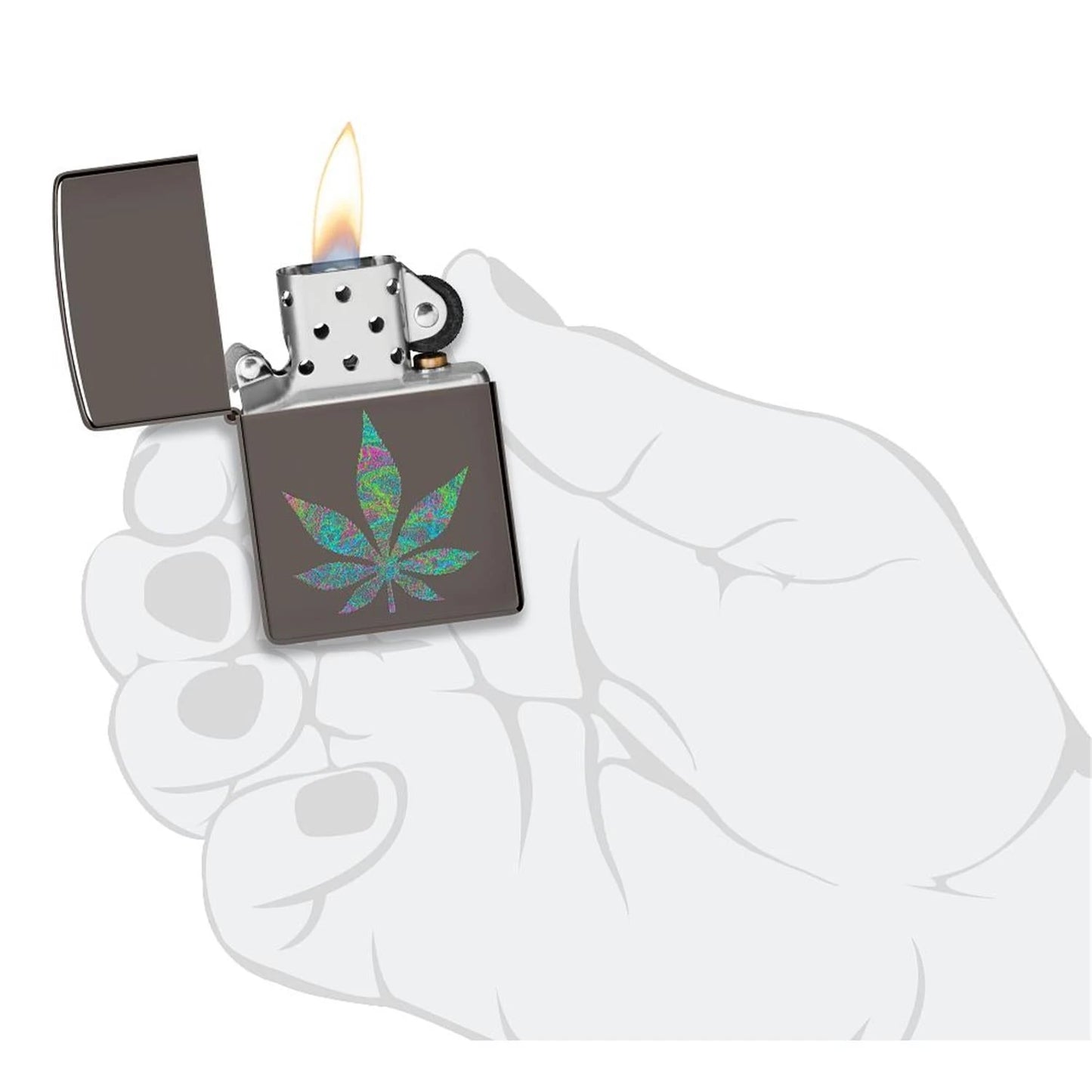 Zippo Benzinfeuerzeug Funky Cannabis Design Zippo