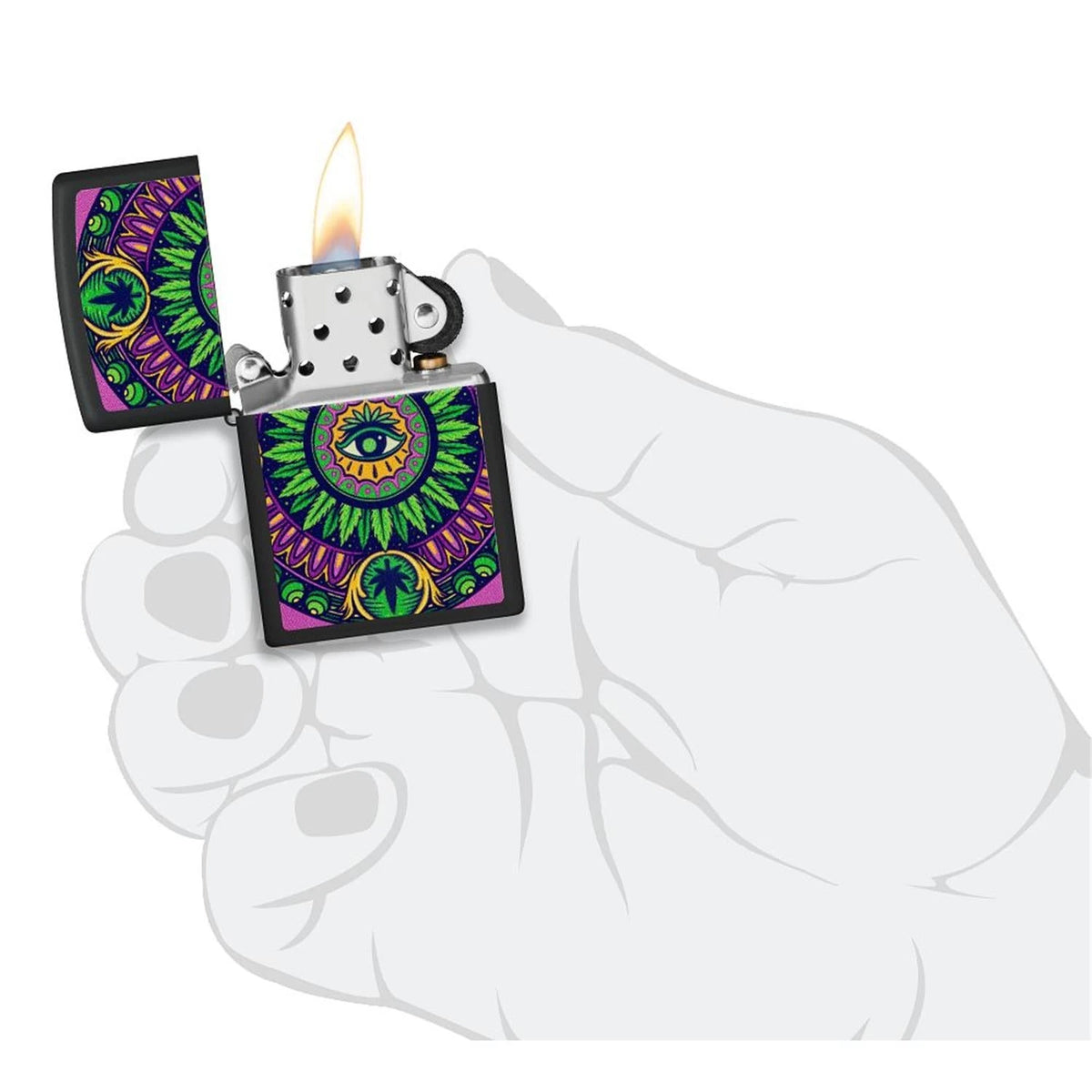 Zippo Benzinfeuerzeug Cannabis Pattern Design Zippo