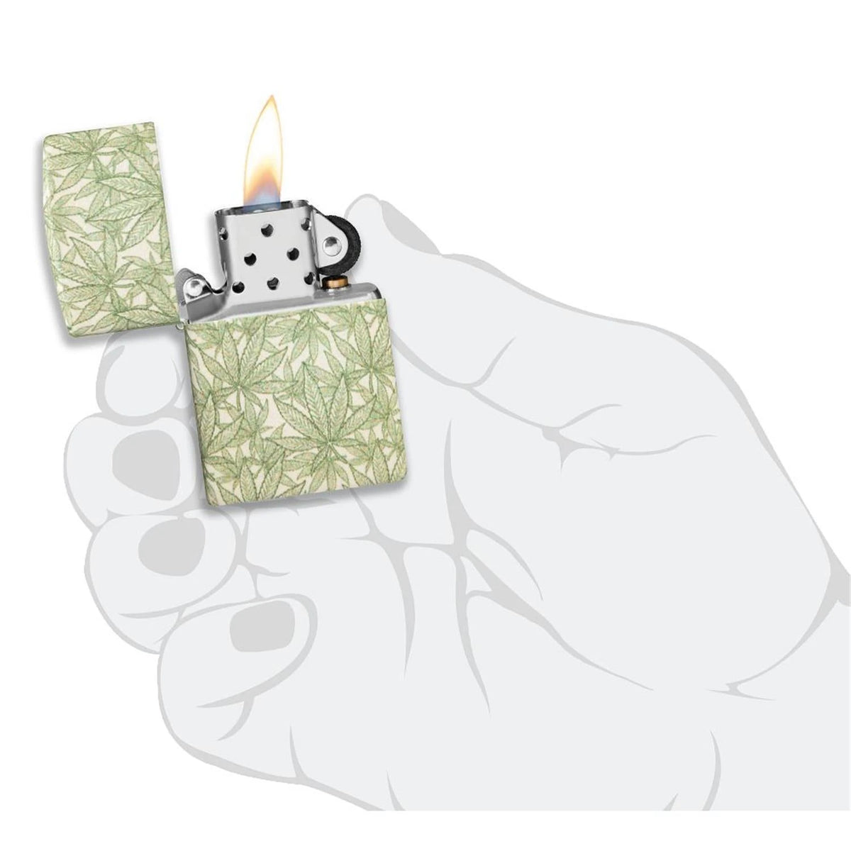 Zippo Benzinfeuerzeug Cannabis Design Zippo