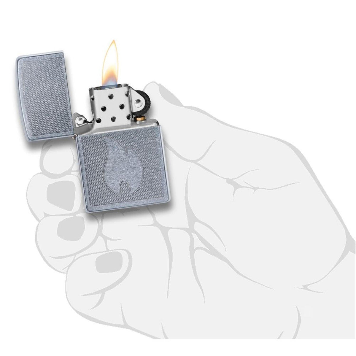 Zippo Benzinfeuerzeug 207 Zippo Flame Design Zippo