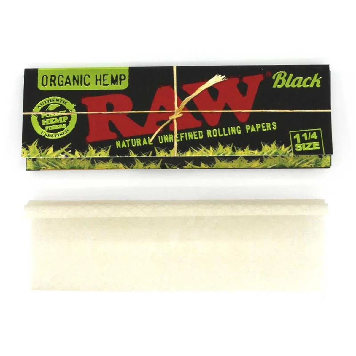 RAW Black Organic Hemp Papers 1 1/4 Size RAW