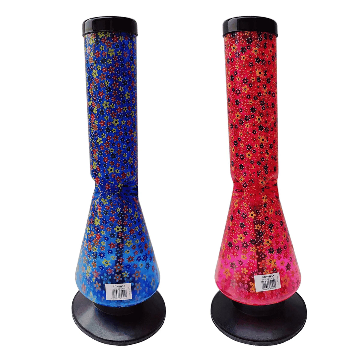 Atomic Acrylbong | H: 30cm - Flower Design Atomic