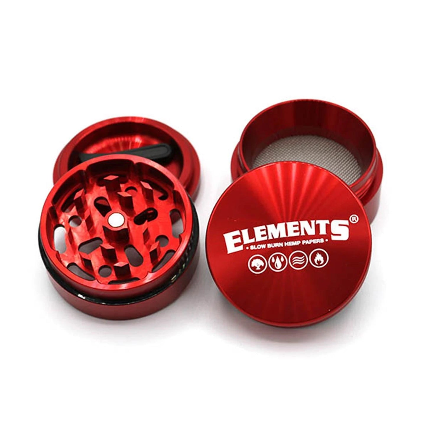 Elements Grinder Aluminium rot 4-teilig Small Ø 49 mm Elements