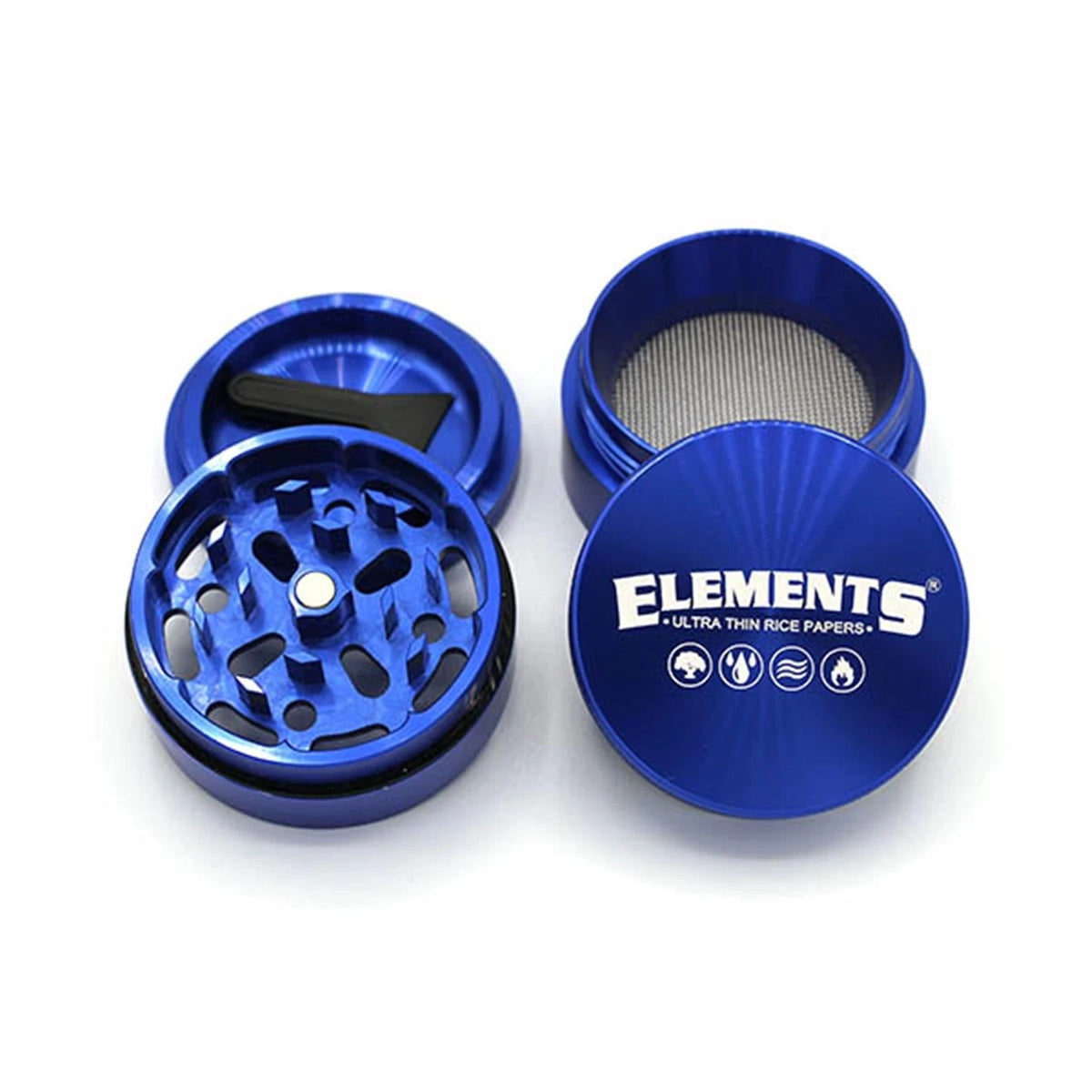 Elements Grinder Aluminium blau 4-teilig Small Ø 49 mm Elements