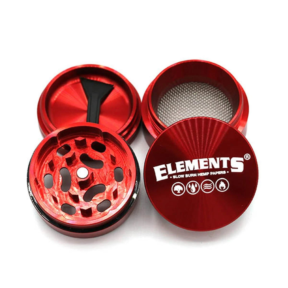Elements Grinder Aluminium rot 4-teilig Mini Ø 39 mm Elements