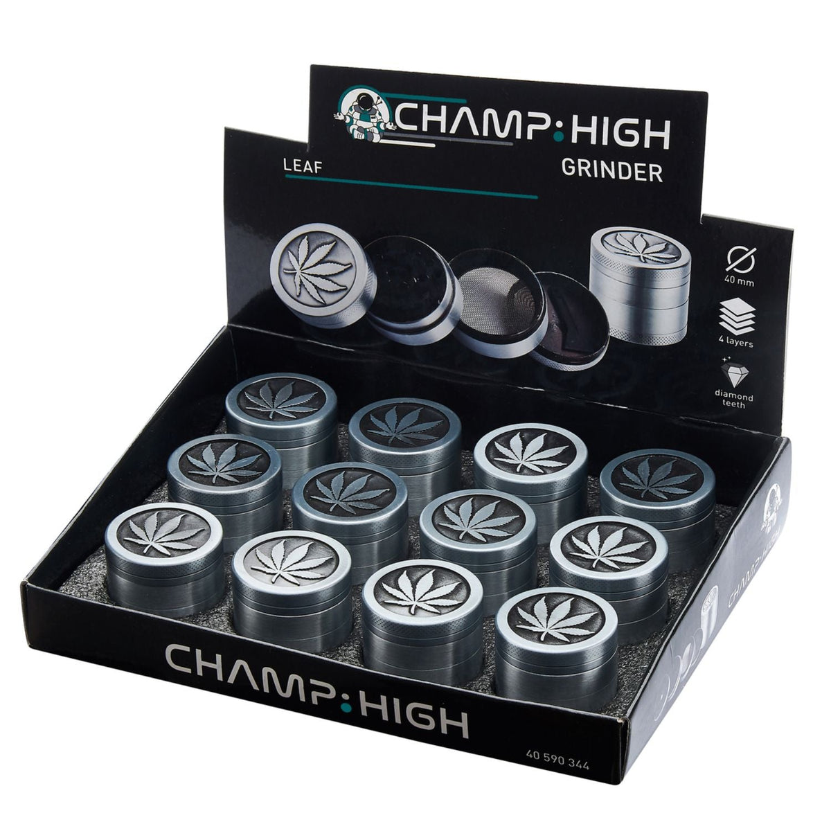Champ High Metal Leaf Grinder 4-teilig ø 40 mm Champ High
