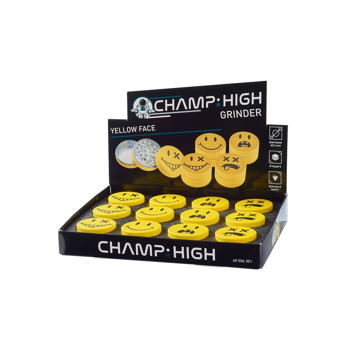 Champ High Yellow Face Grinder 3-teilig ø 40 mm Champ High