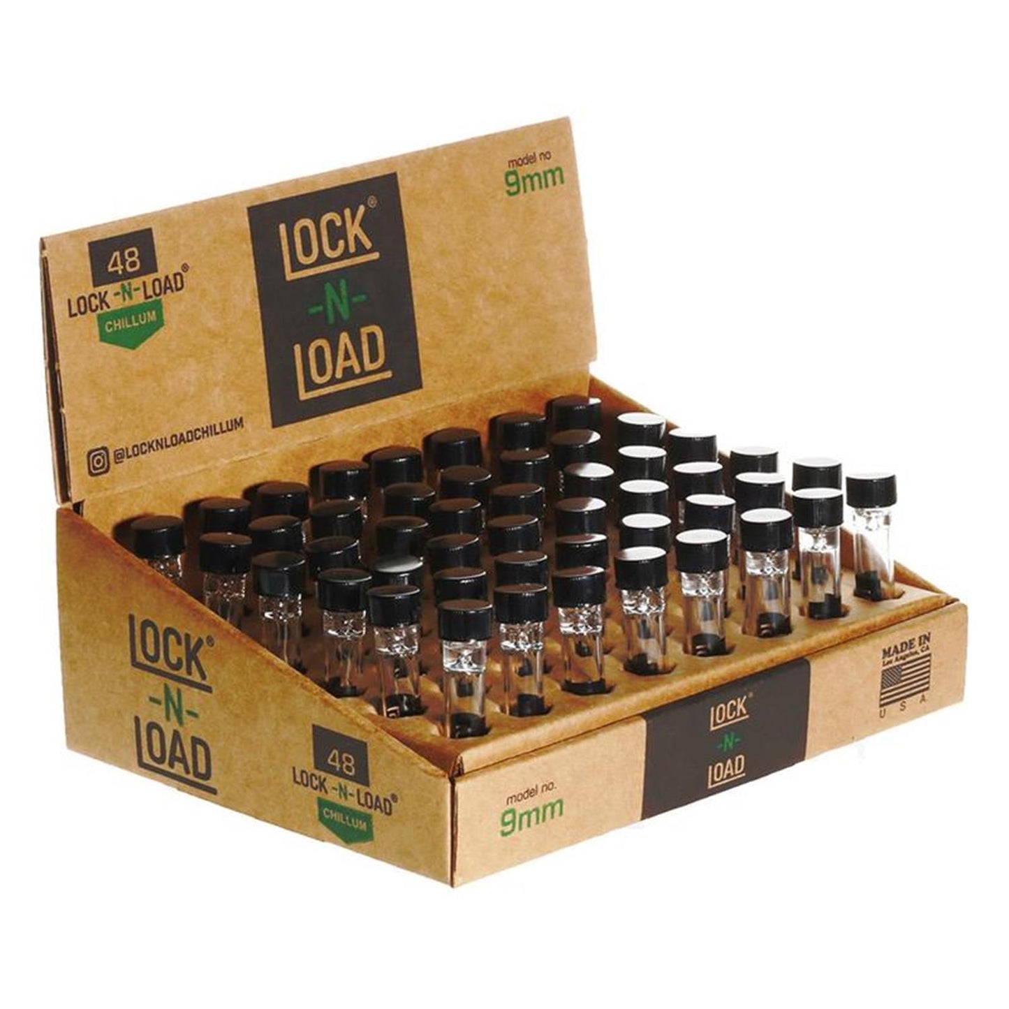 LOCK N LOAD 9 mm Hand-Glaspfeife