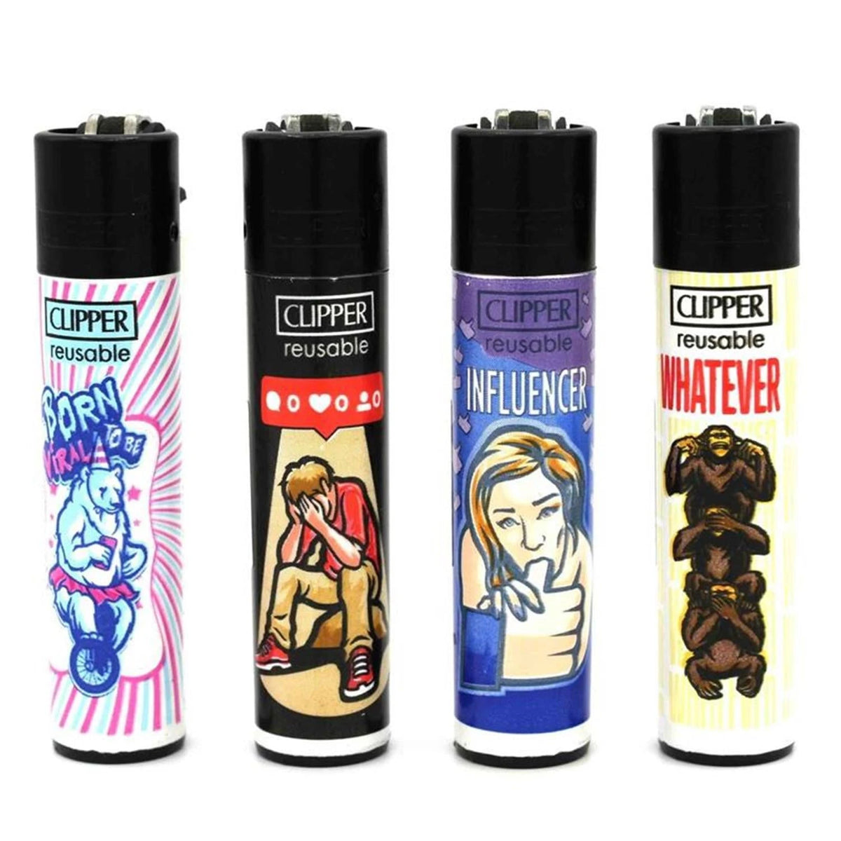 Clipper Classic Feuerzeug Social Media Clipper