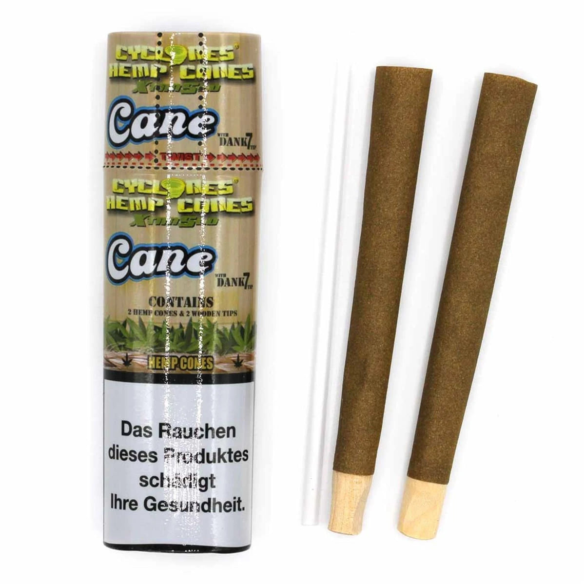 Cyclones Hemp Cones 'Cane' XTRA Slo mit Dank7Tip Pre-Rolled Cyclones