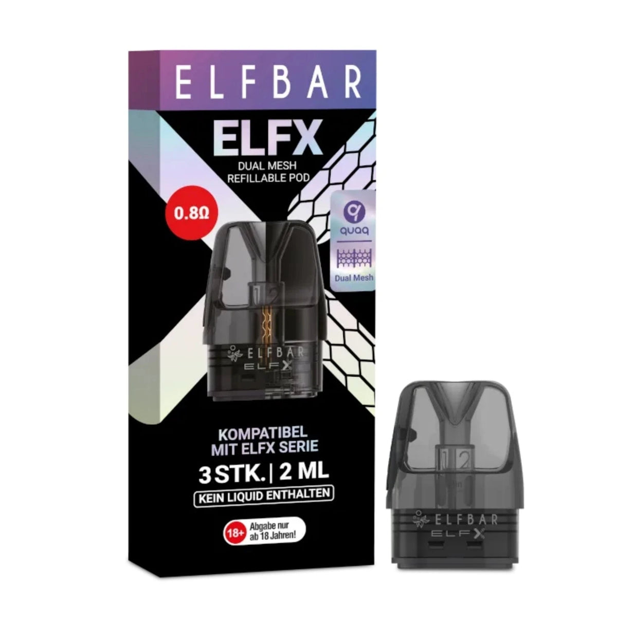 Elfbar ELFX Pod 0,8 Ohm 2ml - 3 Stk. Elfbar