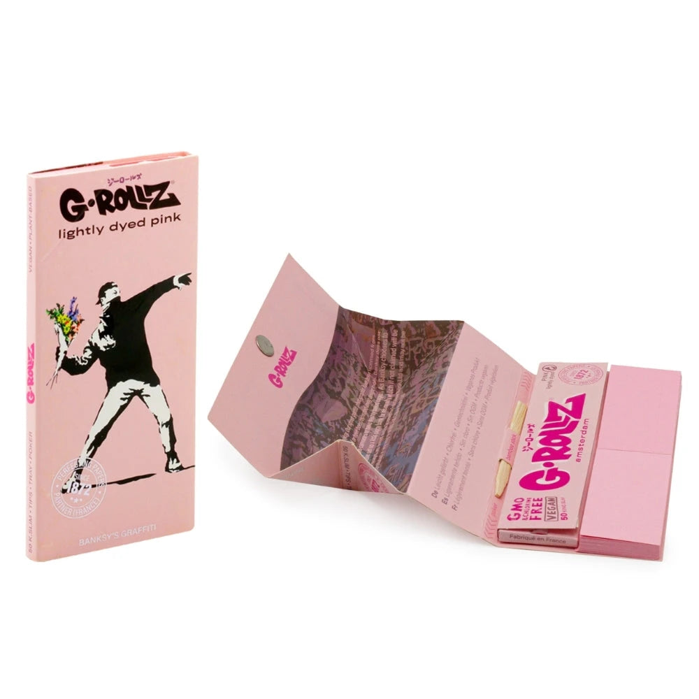 G-Rollz - Banksy´s Graffiti Papers KSS+Tips+Tray Pink G-Rollz