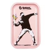G-Rollz Rolling Tray Medium - Flower Thrower Pink G-Rollz