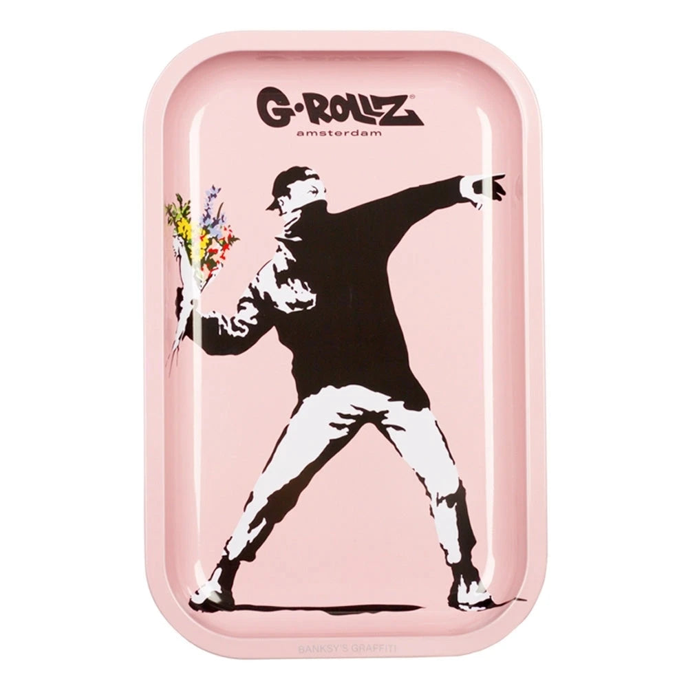 G-Rollz Rolling Tray Medium - Flower Thrower Pink G-Rollz