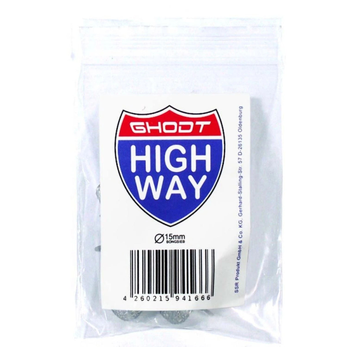 Bong Einhängesieb 15mm (10 Stk) GHODT