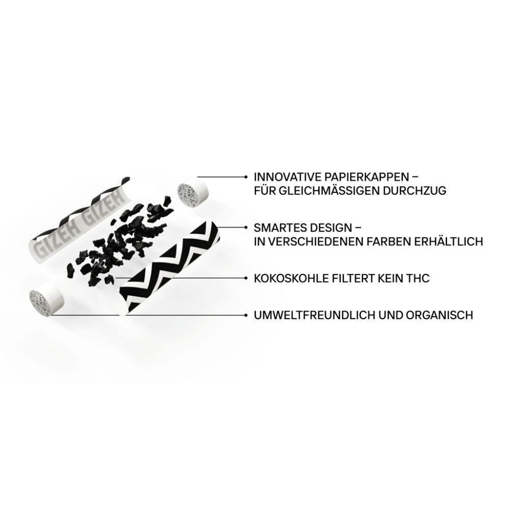 GIZEH ProCell Active Filter Ø 6mm (60 Stück) - 4 Farben Gizeh