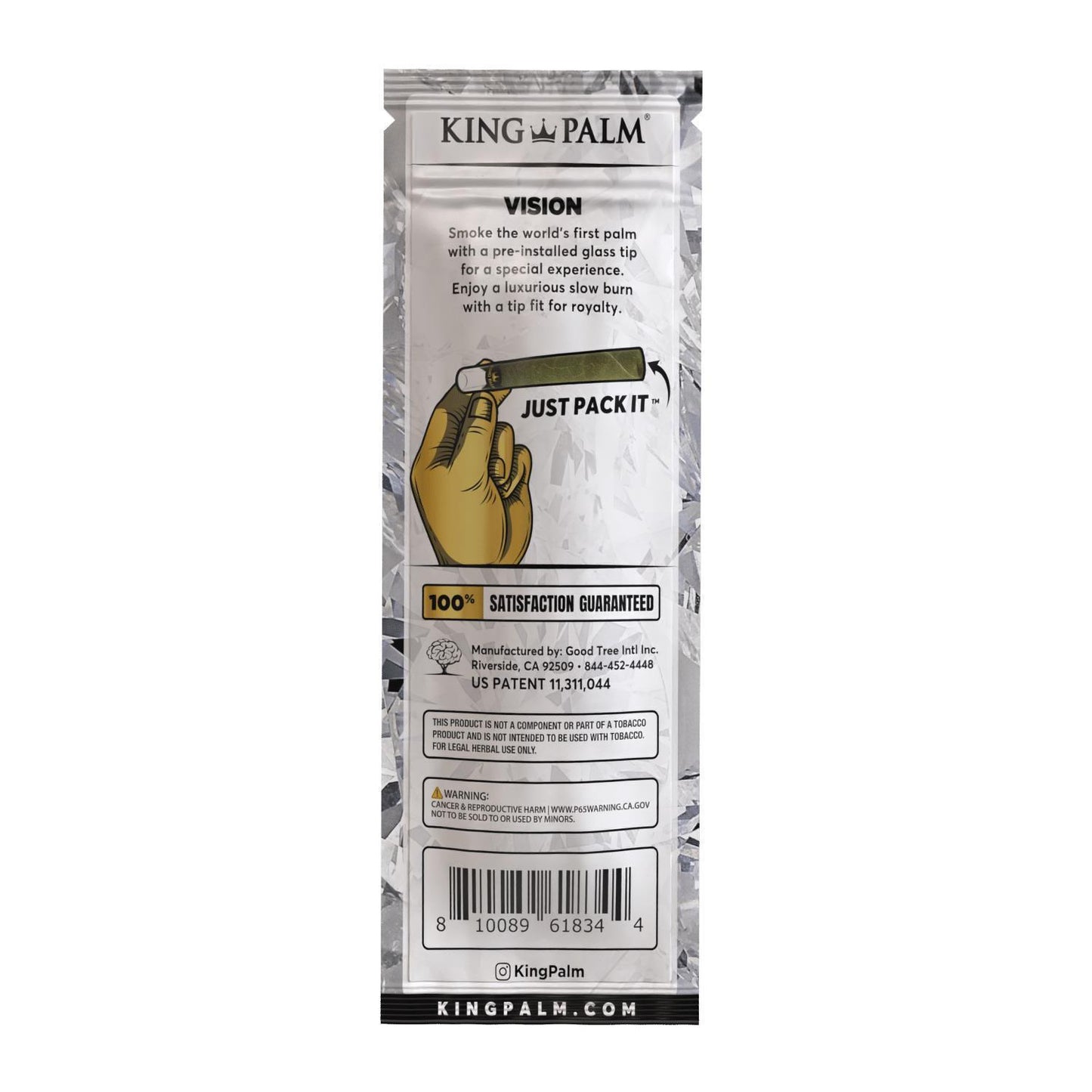 King Palm Mini Rolls (2 Stück) mit Glas Tips
