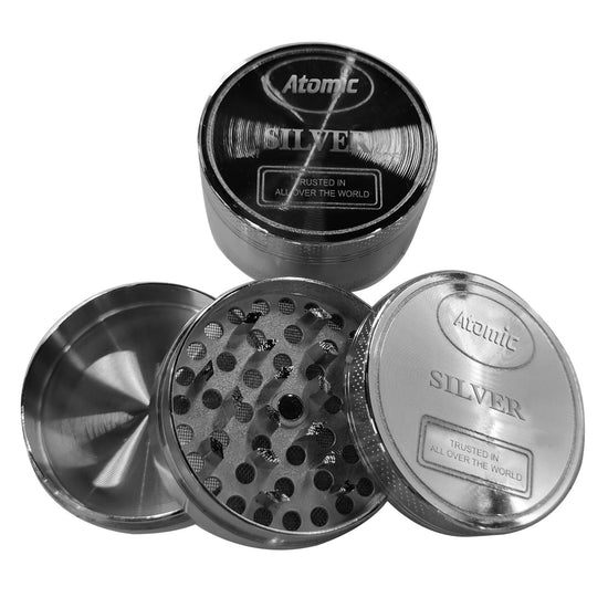 Atomic Metal Grinder 4-teilig - 50mm Silver Atomic