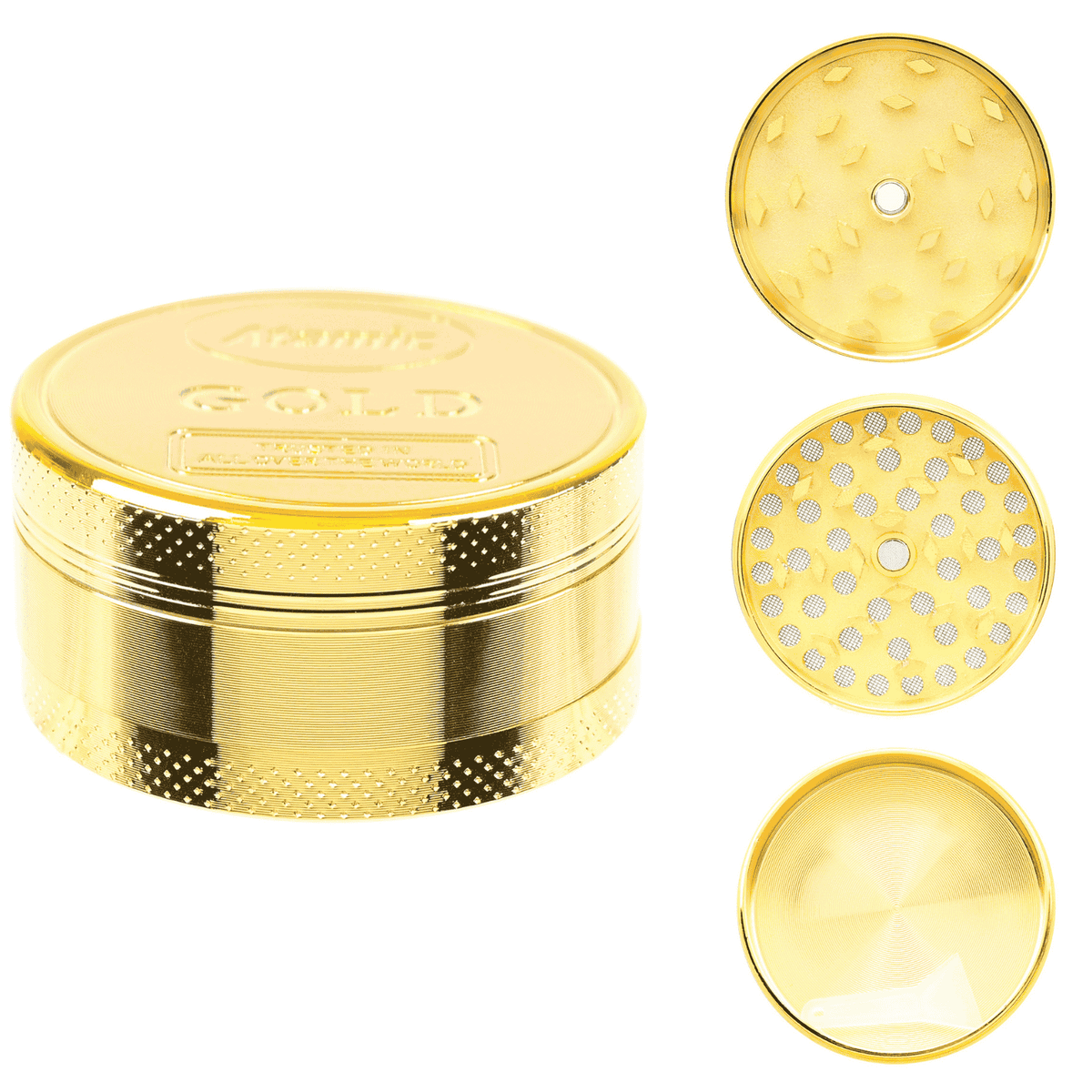 Atomic Metal Grinder 4-teilig - 50mm GOLD Atomic