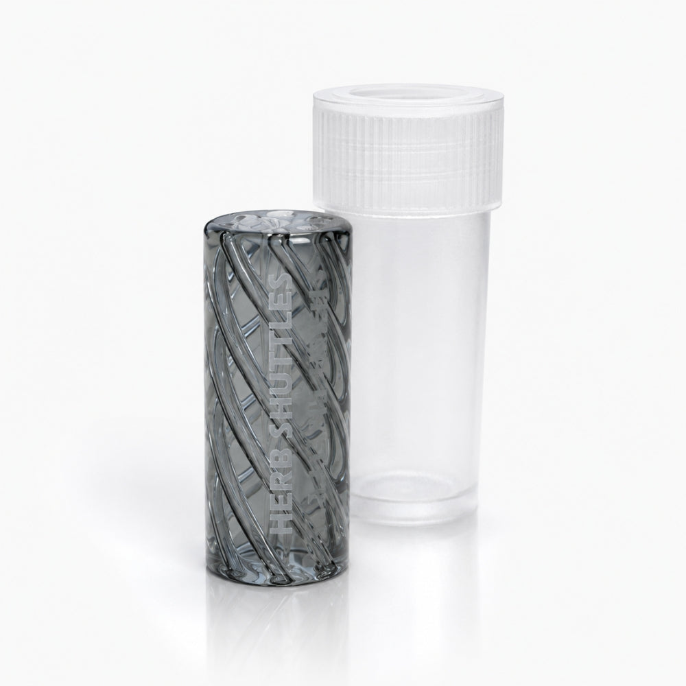 Herb Shuttles Glasfilter Spiral-Tip 12mm - Black & Clear Herb Shuttles