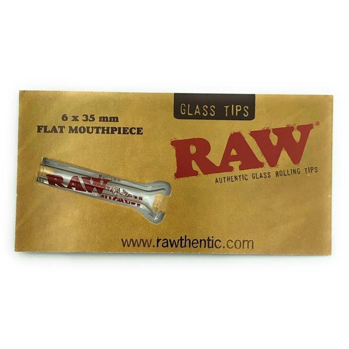 RAW Glass Tips 6x35mm Flat Mouthpiece RAW