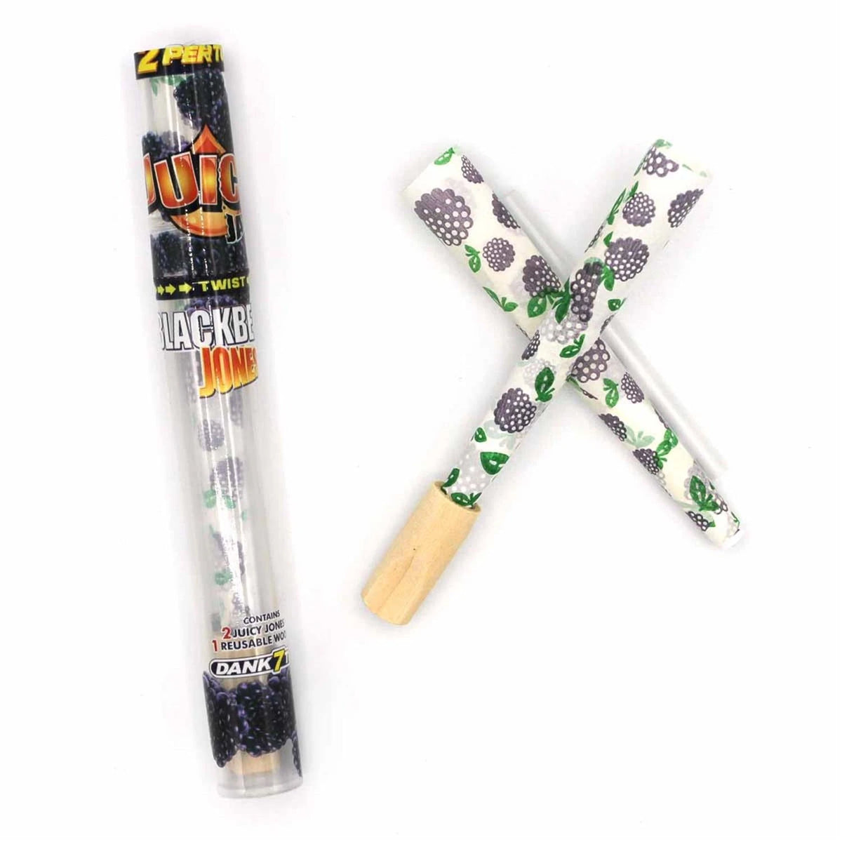 Juicy Jones Blueberry 2 vorgedrehte Joints mit Holz-Tip – Juicy Jay’s Juicy Jay´s