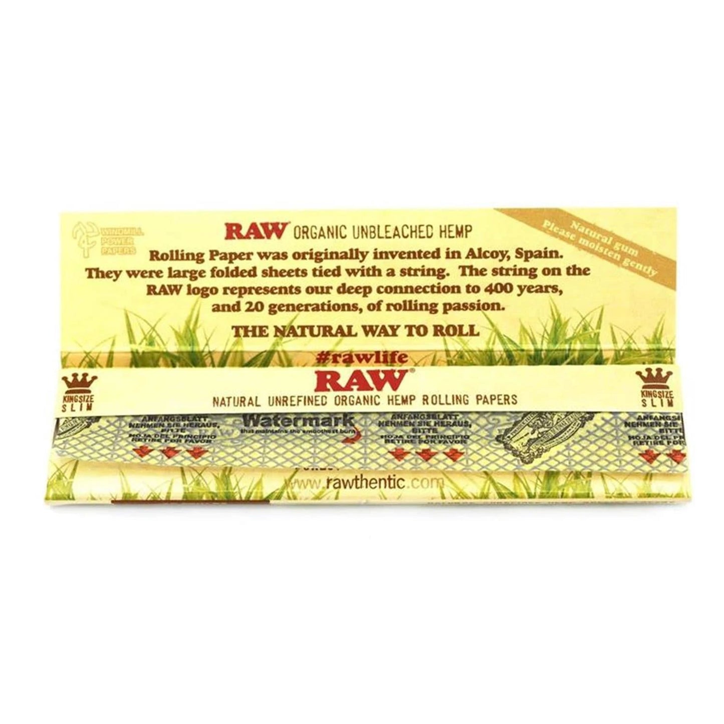 RAW Organic Hemp King Size Slim Papers RAW