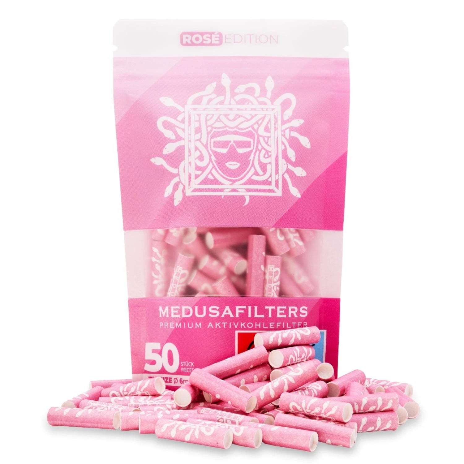 Medusafilters Aktivkohlefilter 6mm 50er Packung (50 Stück) - verschiedene Farben Medusafilters