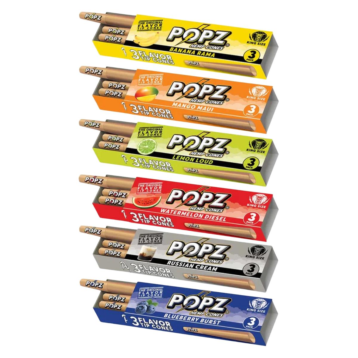 POPZ Hemp Cones King Size mit Flavor King Palm