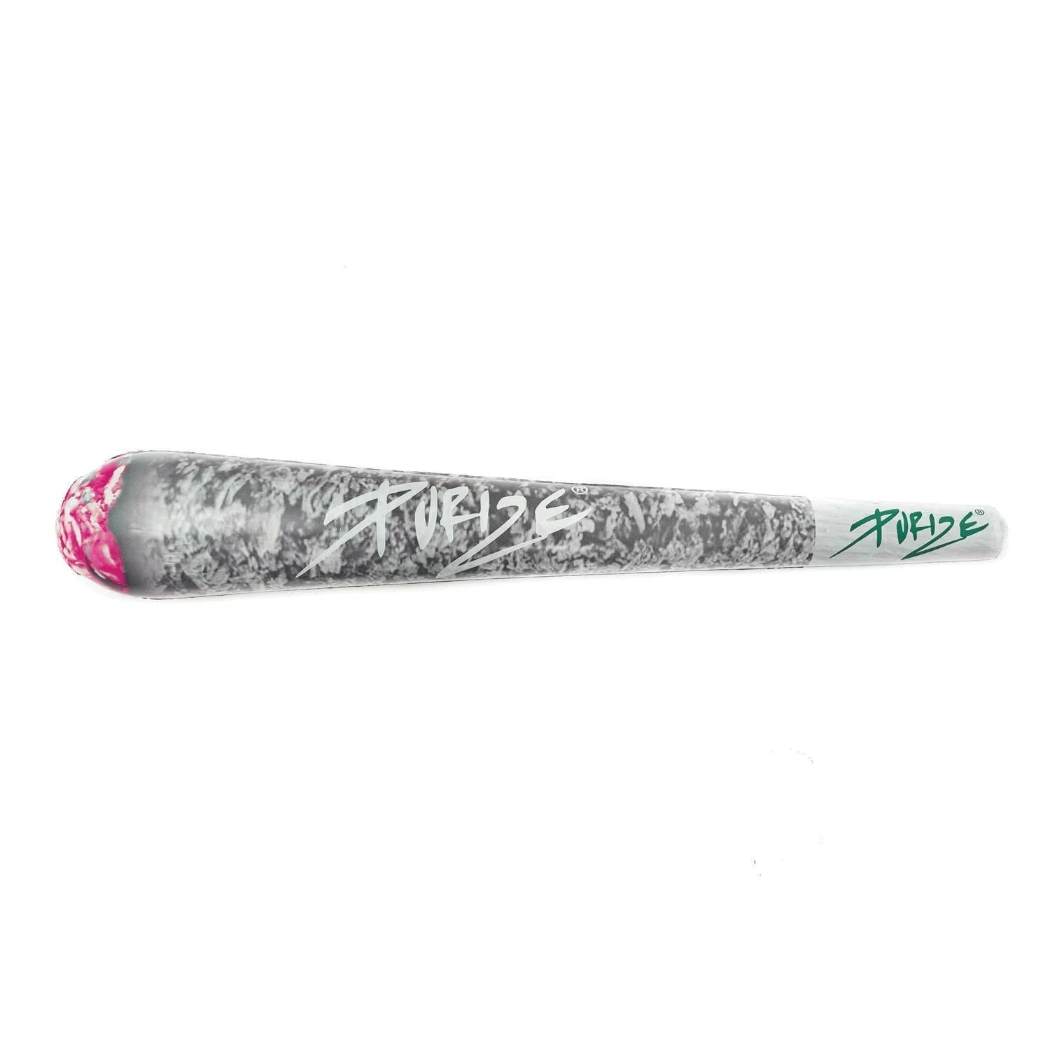 Purize aufblasbarer Jibbit Joint grau-weiß mit pinker Spitze und grünem Purize-Logo, XXL-Merchandising-Artikel