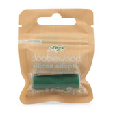 PURIZE Doobiewood Silikon-Adapter in Verpackung, Zip-Lock-Beutel mit 2 grünen Adaptern für 6 mm und 9 mm PURIZE Filter