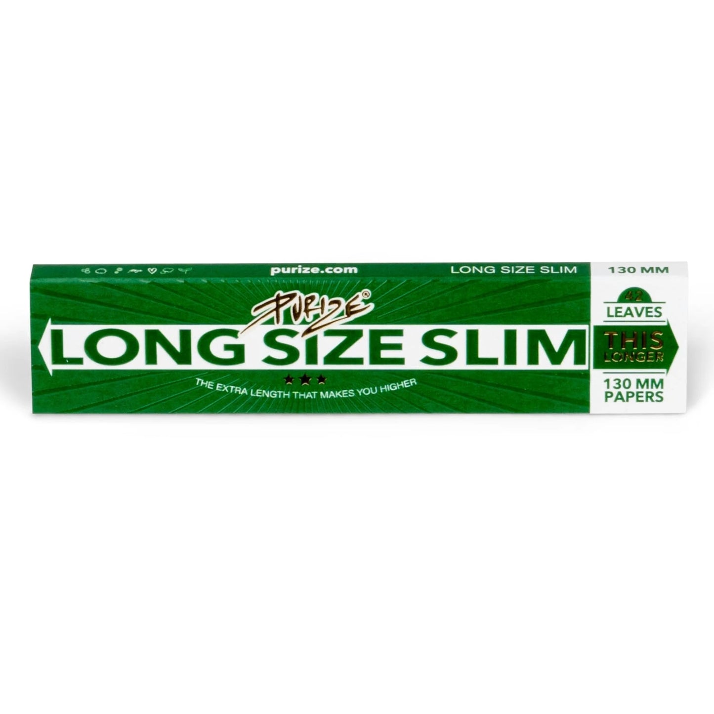 PURIZE Long Size Slim Papers (44x130mm) PURIZE