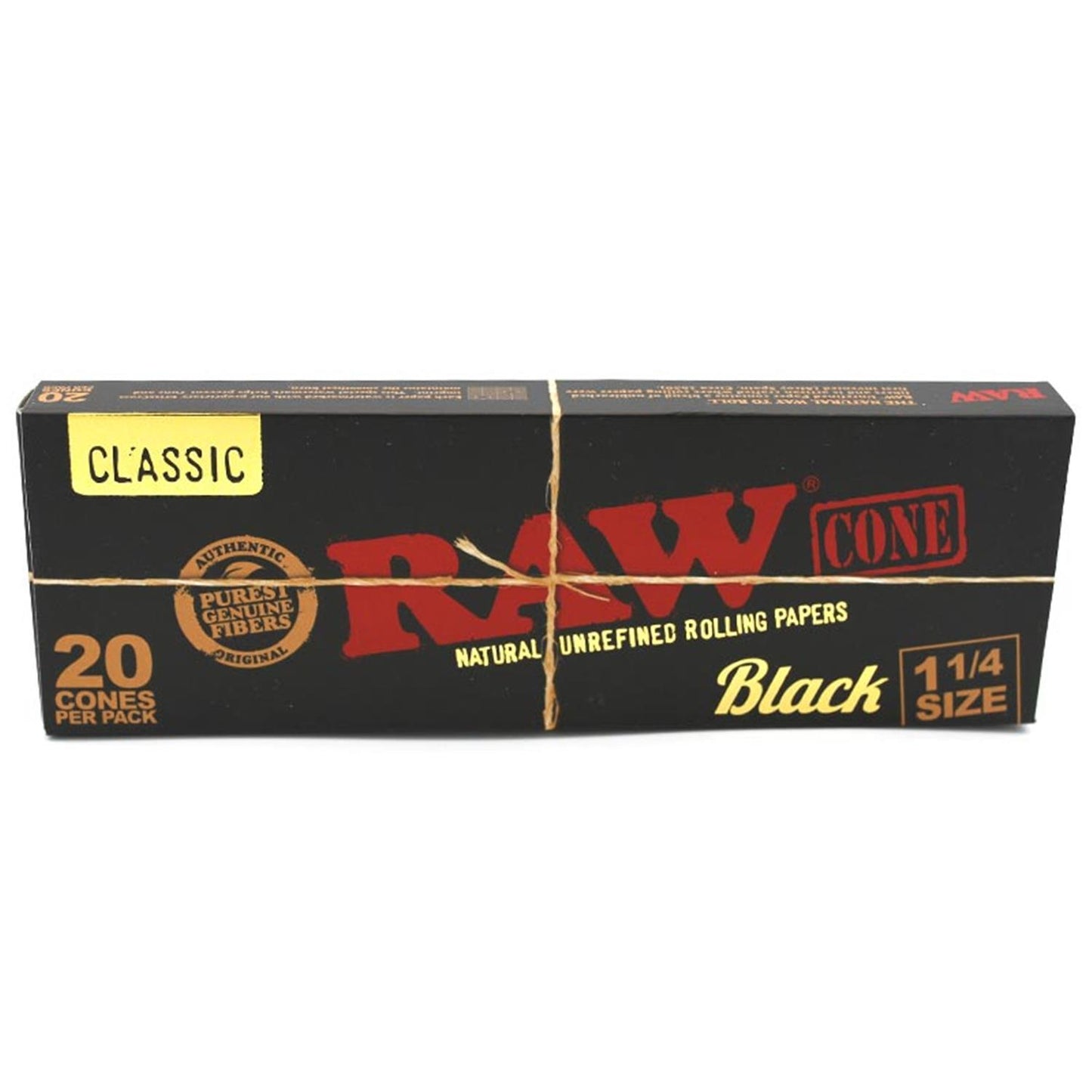 RAW Black PreRolled Cones 1 1/4 Size 20er Pack