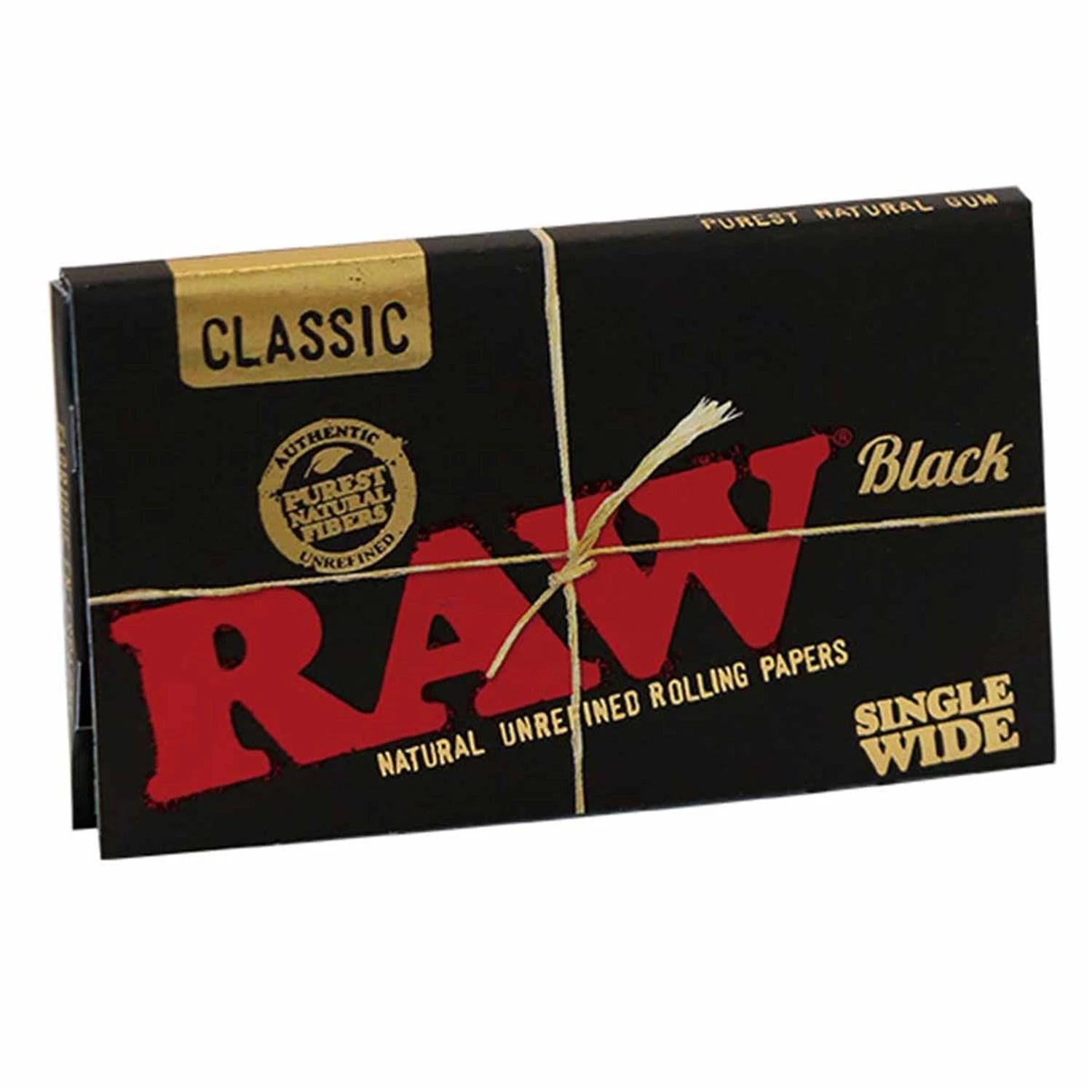 RAW Black Papers Single Wide - 100 Papers RAW