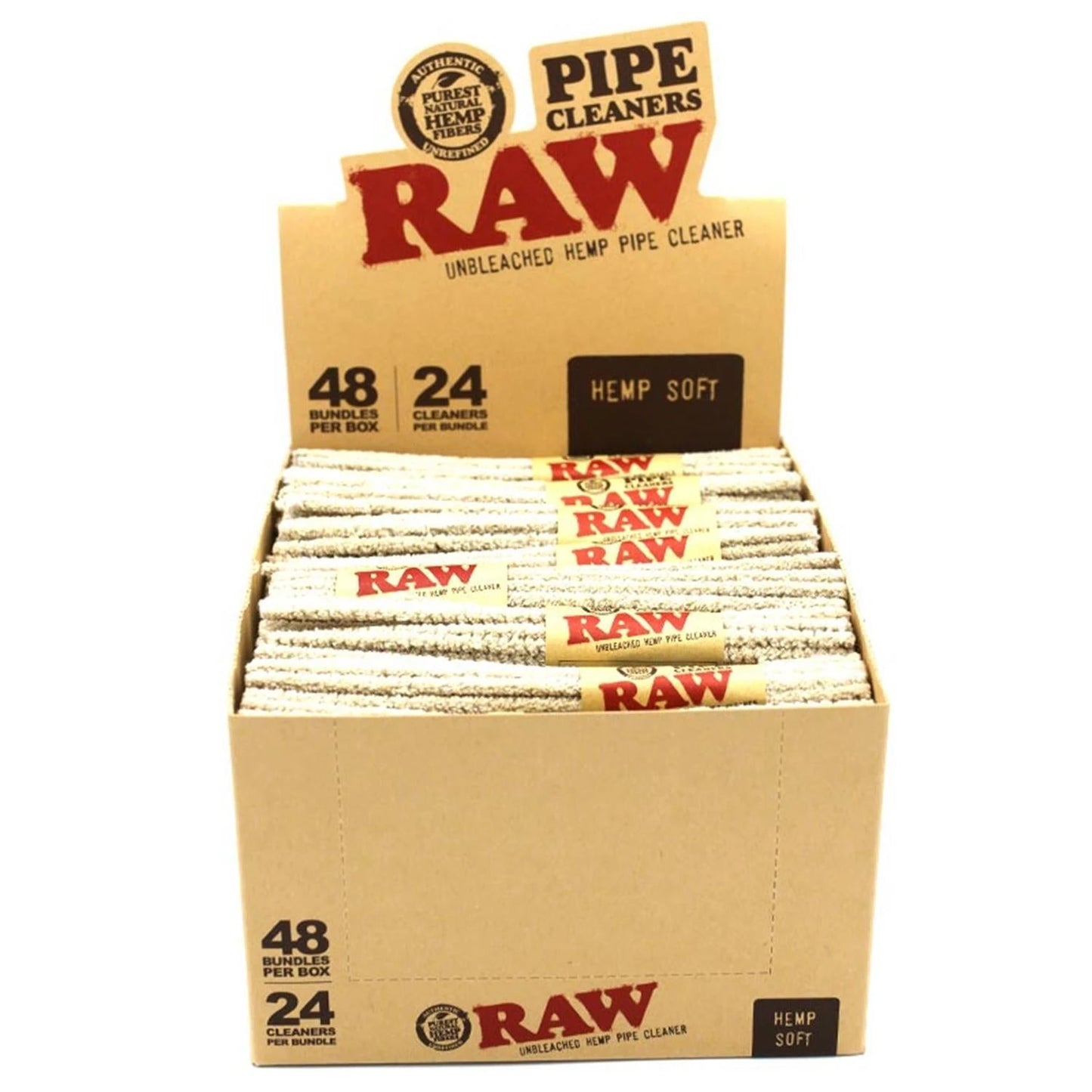 RAW Hemp Pipe Cleaners Soft 24er Pack RAW