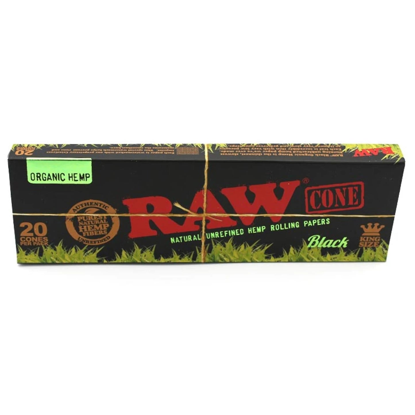 RAW Black Organic PreRolled Cones King Size 20er Pack RAW