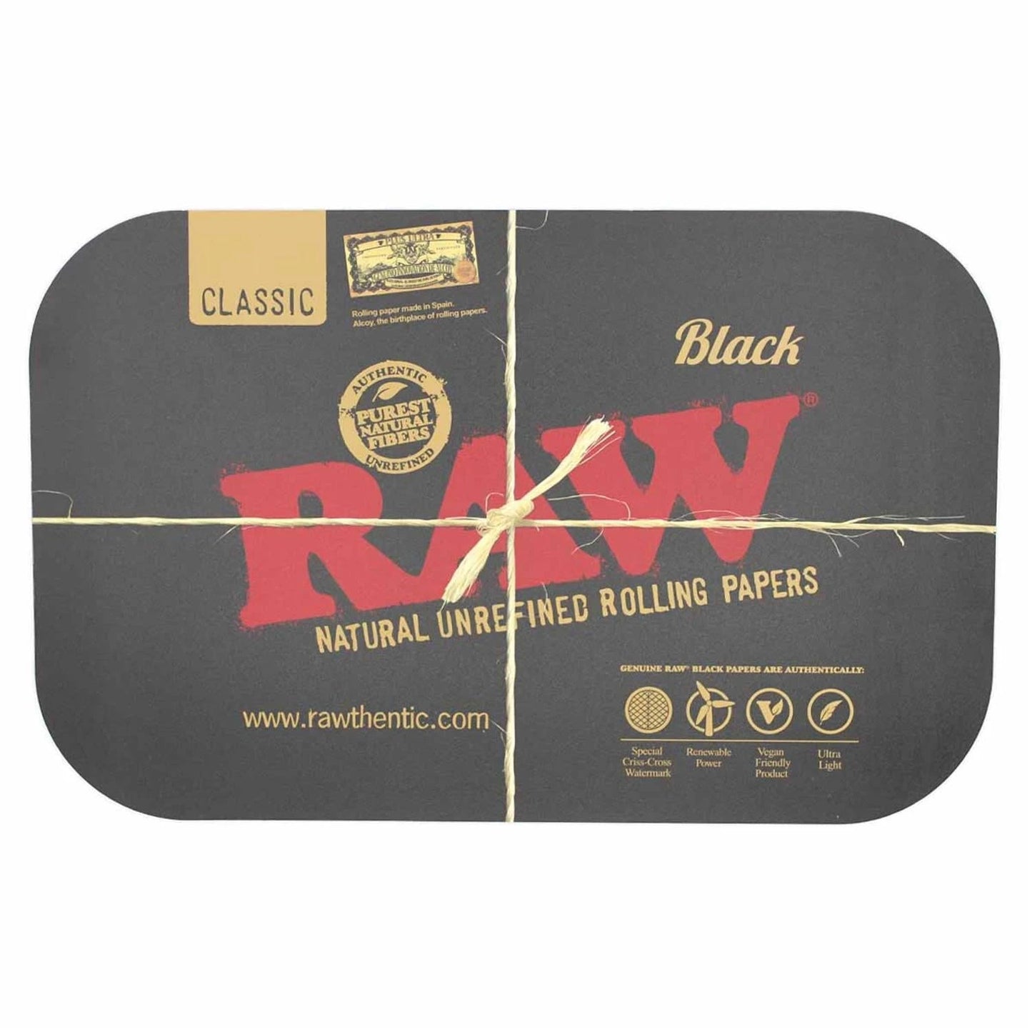 RAW Black Rolling Tray Cover Small 27,5 x 17,5 cm RAW