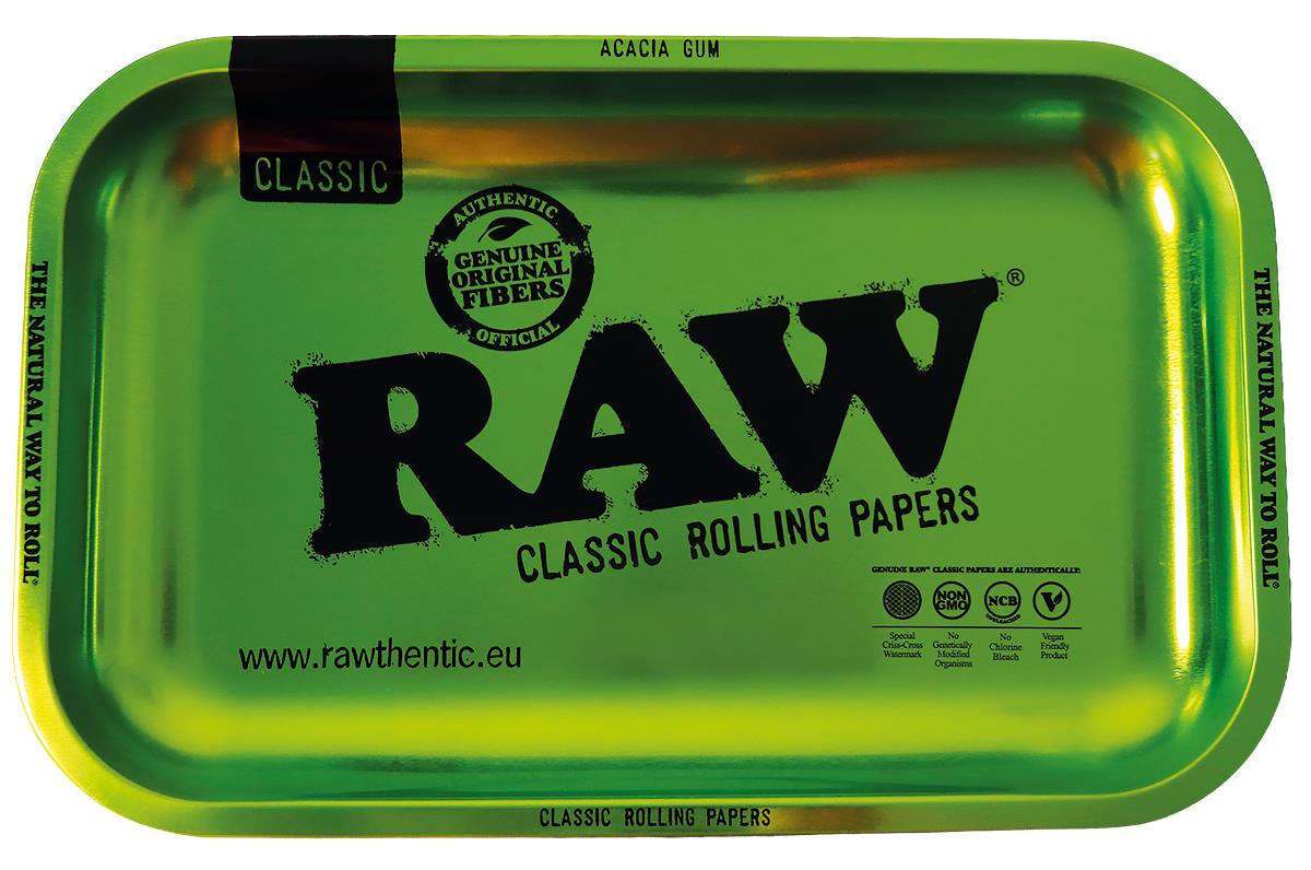 RAW Emerald Green Rolling Tray Small RAW